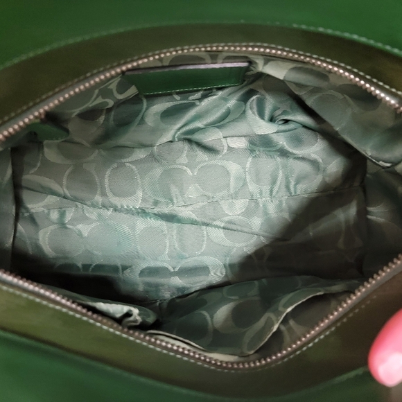 Coach Vintage 2004 Hampton Satchel In Kelly Green Leather - Picture 14 of 16